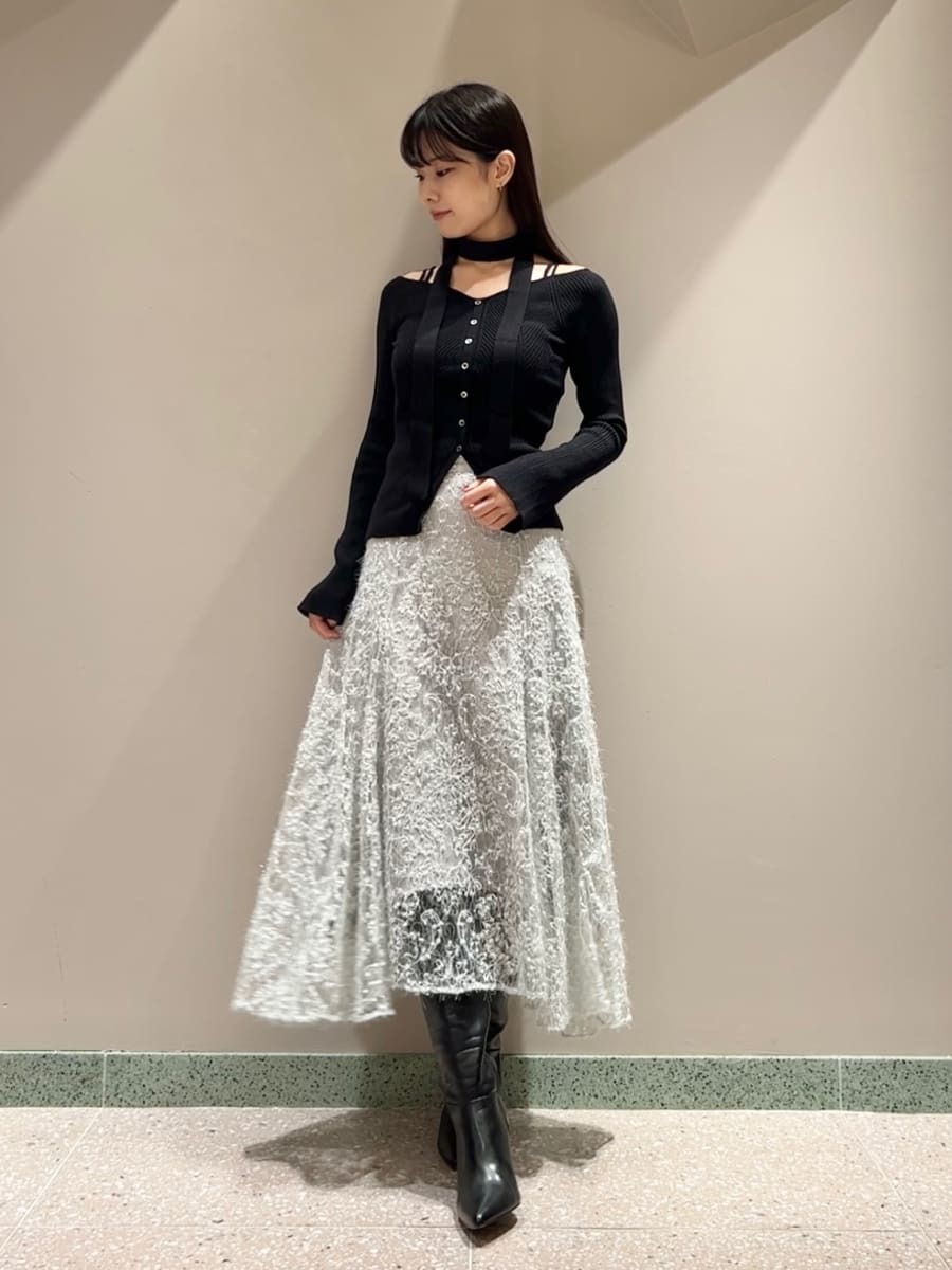 新作新品タグ付き　スナイデル♡ ファブリックイレヘムフレアスカート ファブリックイレヘムフレアスカート(ロングスカート)｜スカート