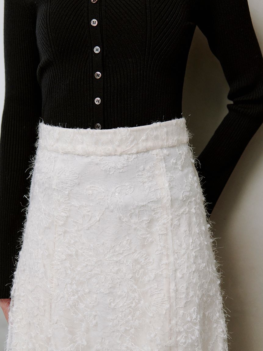 ファブリックイレヘムフレアスカート(ロングスカート)｜スカート