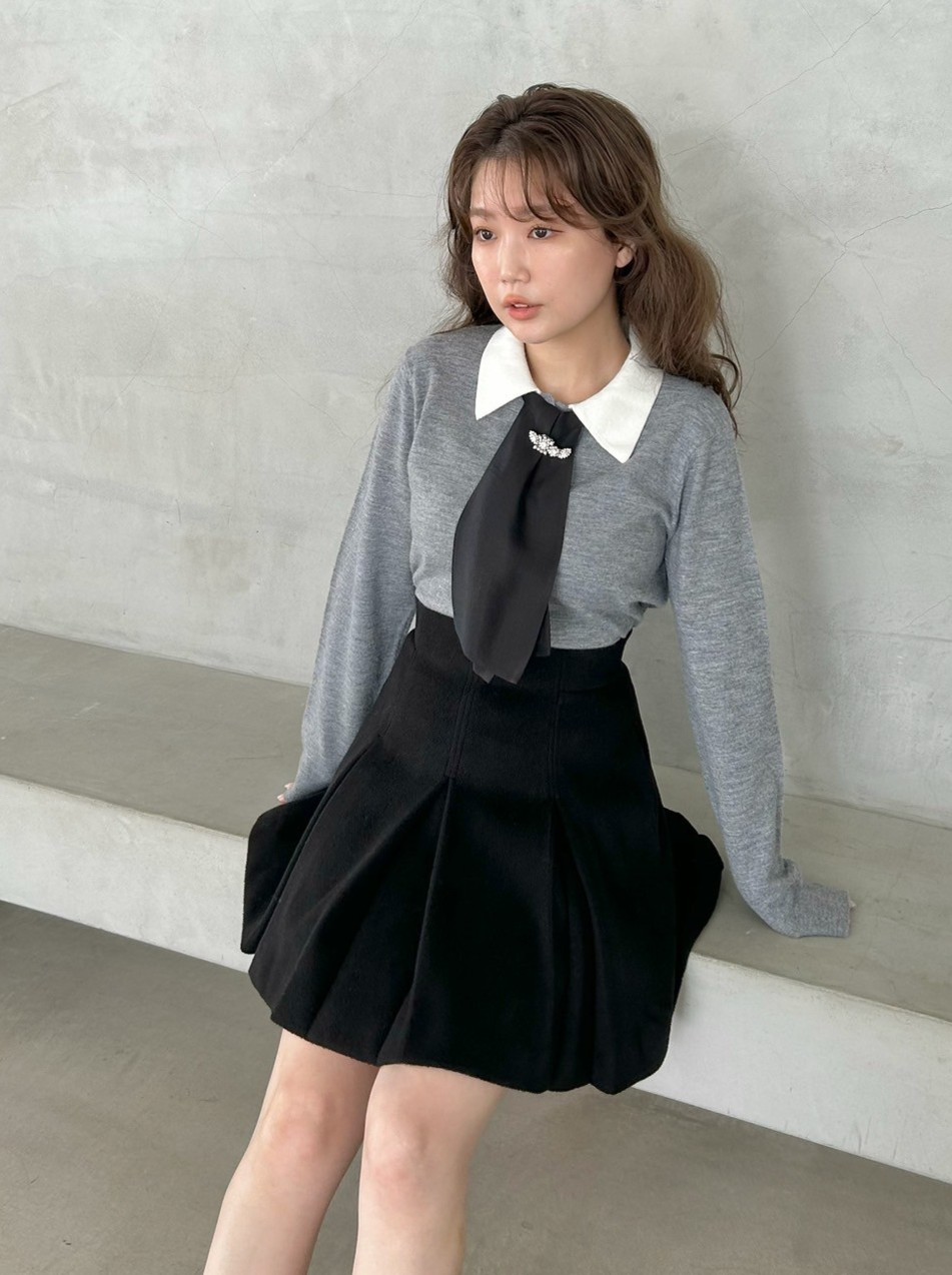 ウエストリブプリーツミニスカート(ミニスカート)｜スカート｜SNIDEL