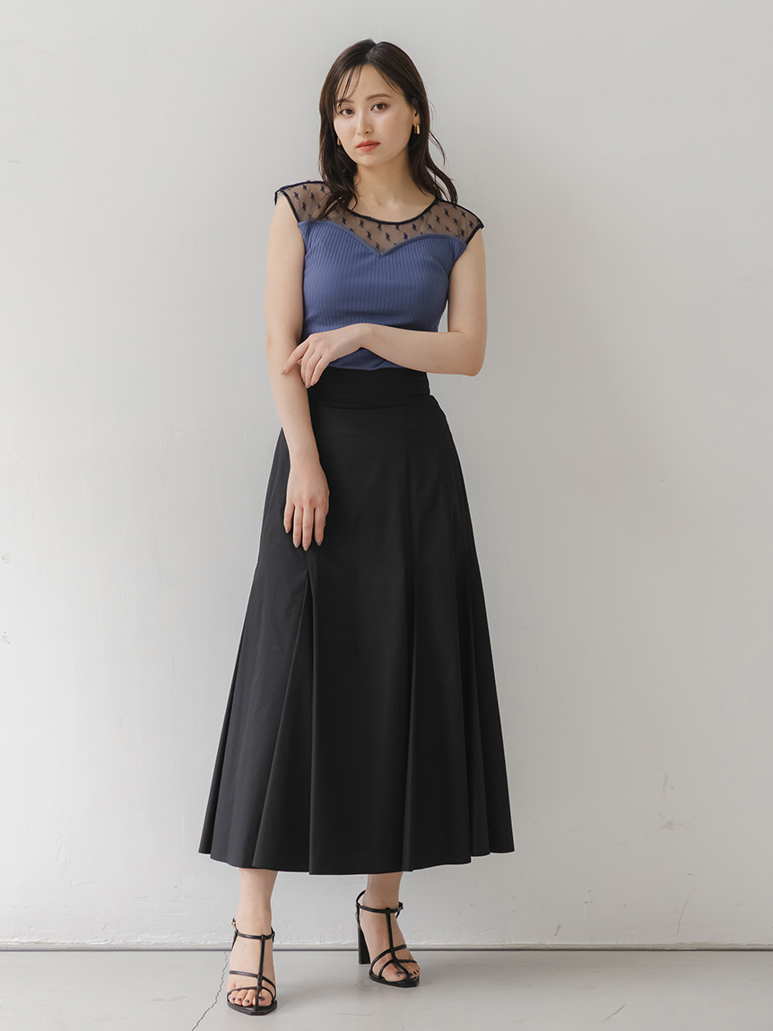 スペイン★Sfera★お洒落スリット 発色艶やかモダンスカート org.jpg