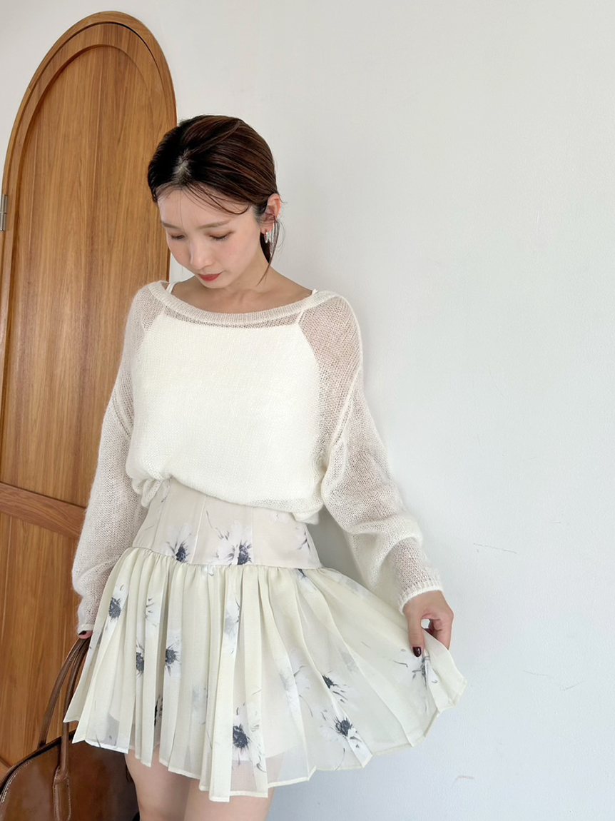 FLOWER COLLECTION】プリントミニスカート(ミニスカート)｜スカート