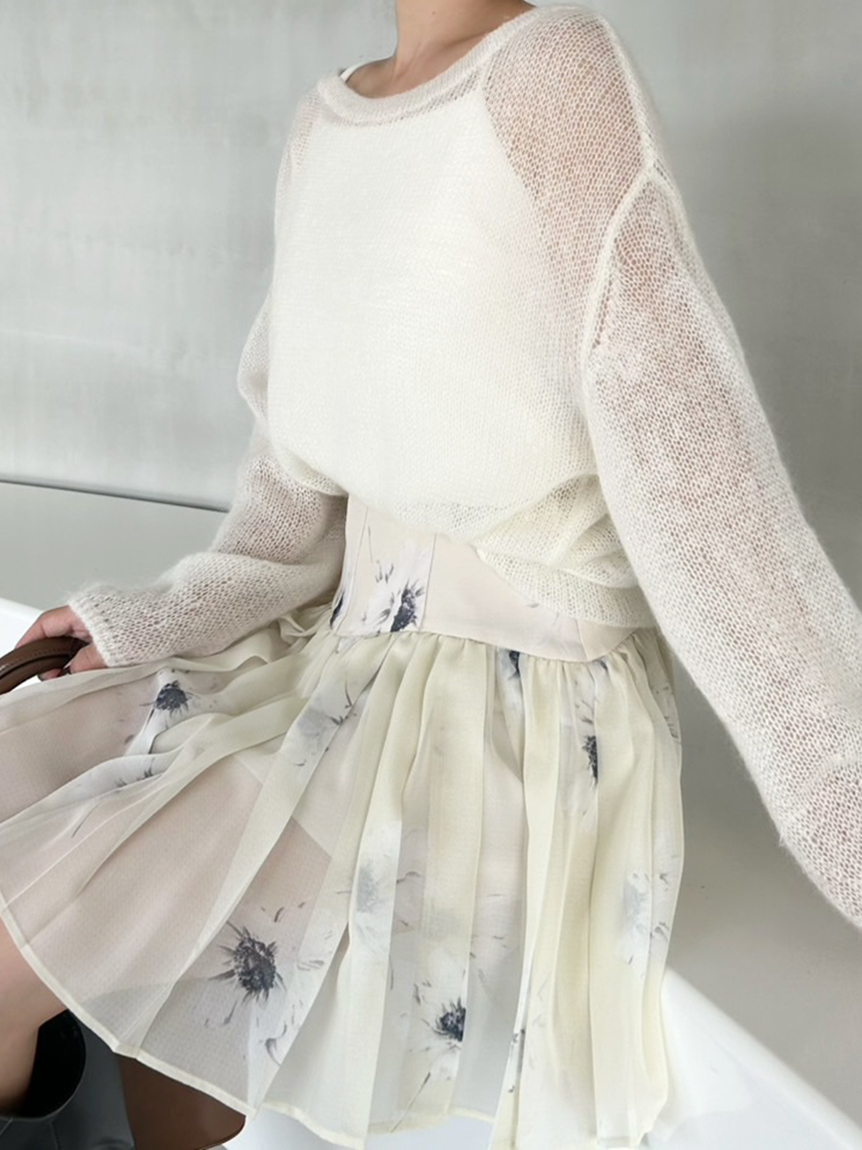 FLOWER COLLECTION】プリントミニスカート(ミニスカート)｜スカート