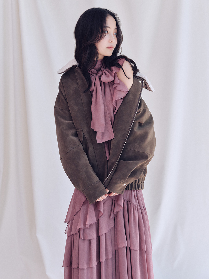 ラッフルフリルティアードスカート(ロングスカート)｜スカート