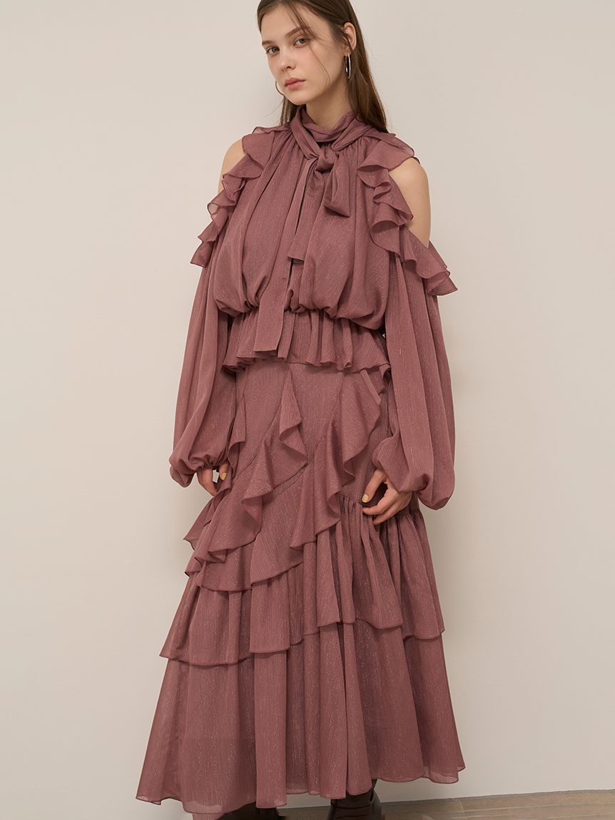 ラッフルフリルティアードスカート(ロングスカート)｜スカート｜SNIDEL