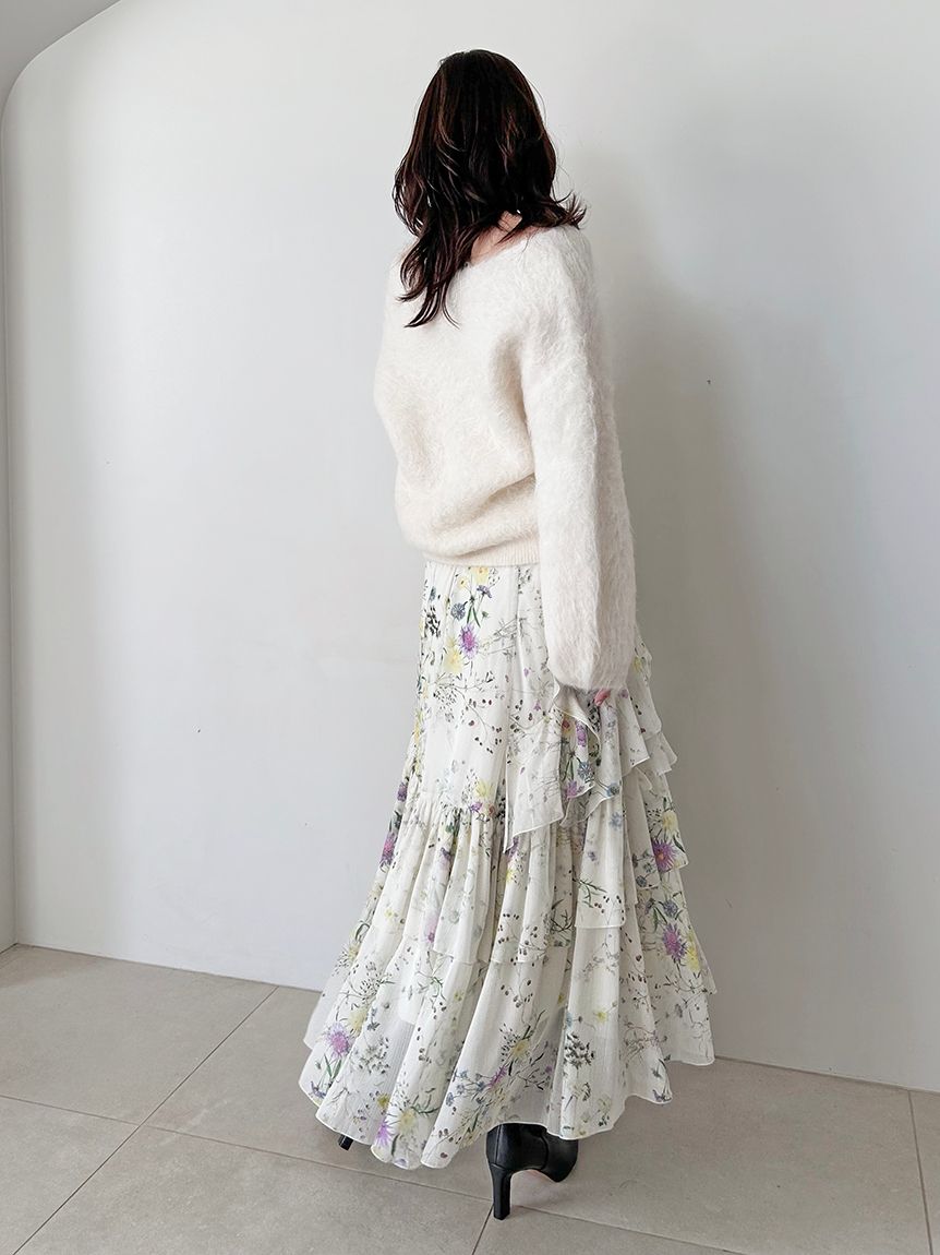 ラッフルフリルティアードスカート(ロングスカート)｜スカート｜SNIDEL