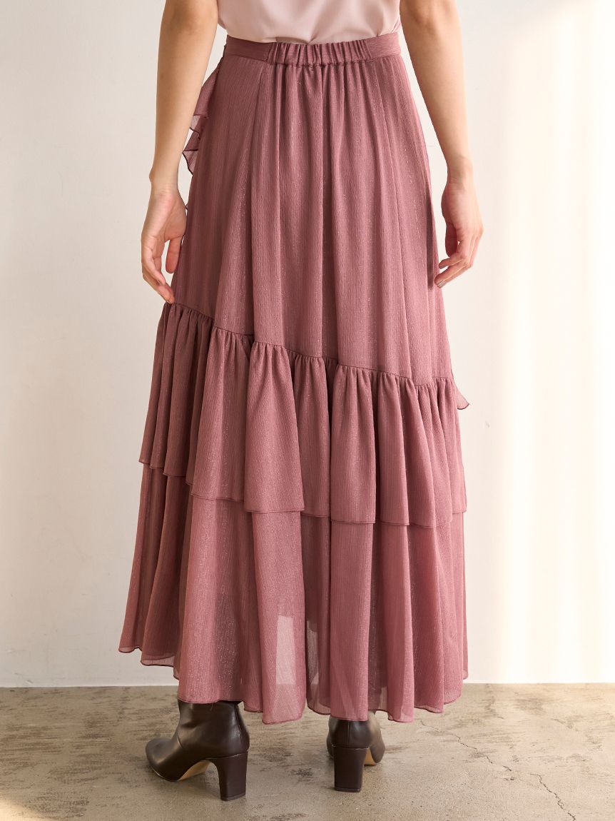 SNIDEL フリルティアードロングスカート SNIDEL - SNIDEL スナイデル シアーティアードスカートの通販 by