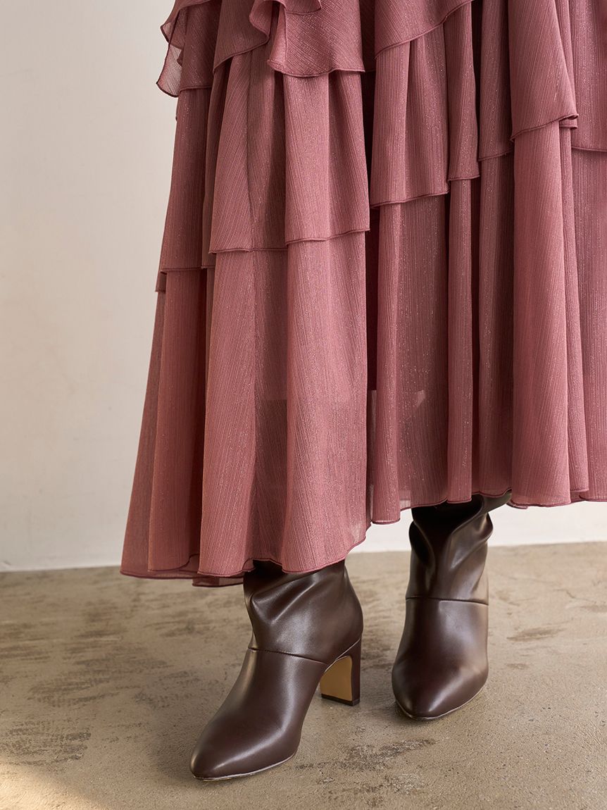 SNIDEL フリルティアードロングスカート ラッフルフリルティアードスカート(ロングスカート)|スカート