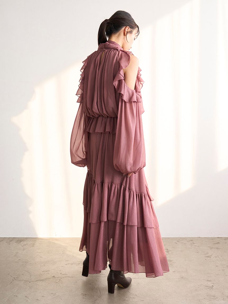 SNIDEL フリルティアードロングスカート SNIDEL - SNIDEL スナイデル シアーティアードスカートの通販 by