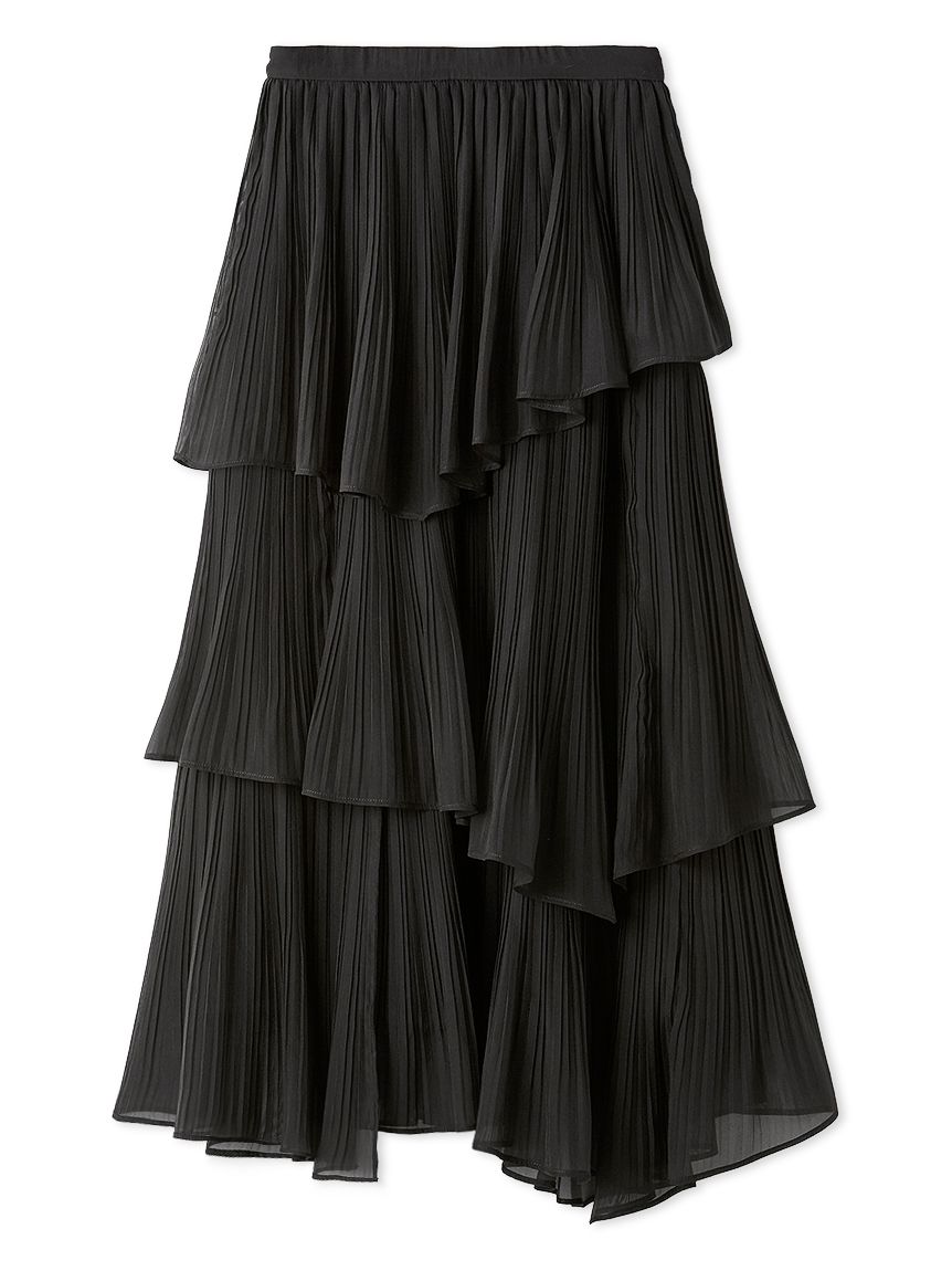 Sustainableプリーツティアードロングスカート(ロングスカート