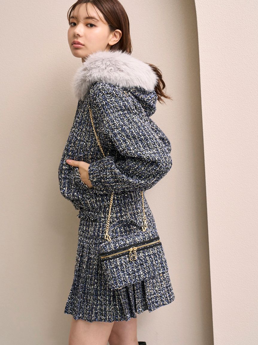 サイドプリーツツイードミニスカート(ミニスカート)｜スカート｜SNIDEL