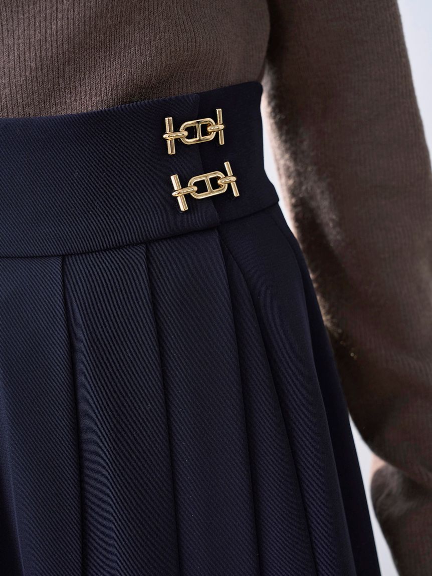 プリーツレイヤードミディスカート【カンヘウォン着用】(ひざ丈