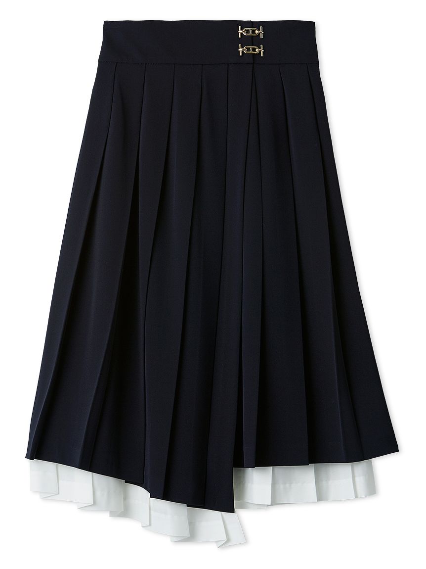 snidel スナイデル　プリーツレイヤードミディスカート　GRY プリーツレイヤードミディスカート【カンヘウォン着用】 | スナイデル