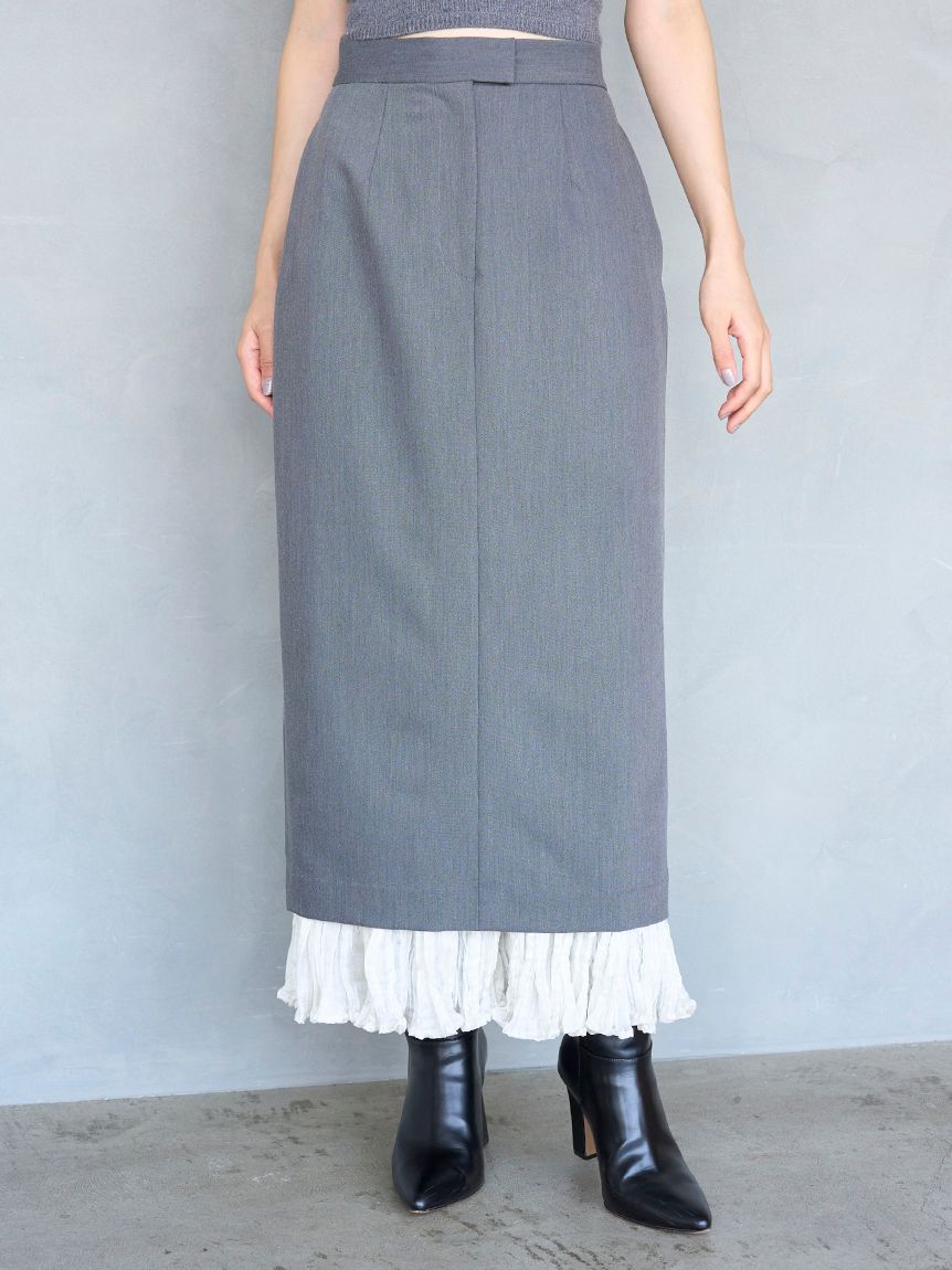 プリーツドッキングナロースカート(ロングスカート)｜スカート｜SNIDEL