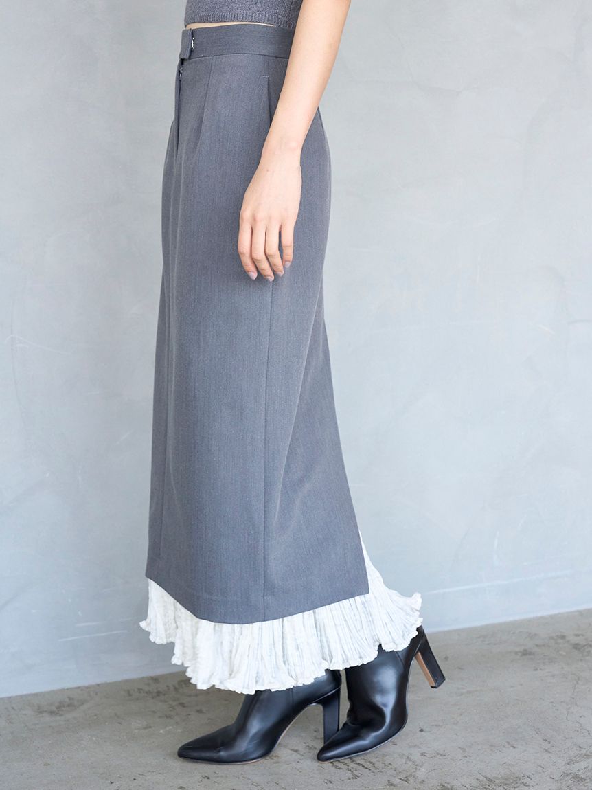 プリーツドッキングナロースカート(ロングスカート)｜スカート｜SNIDEL