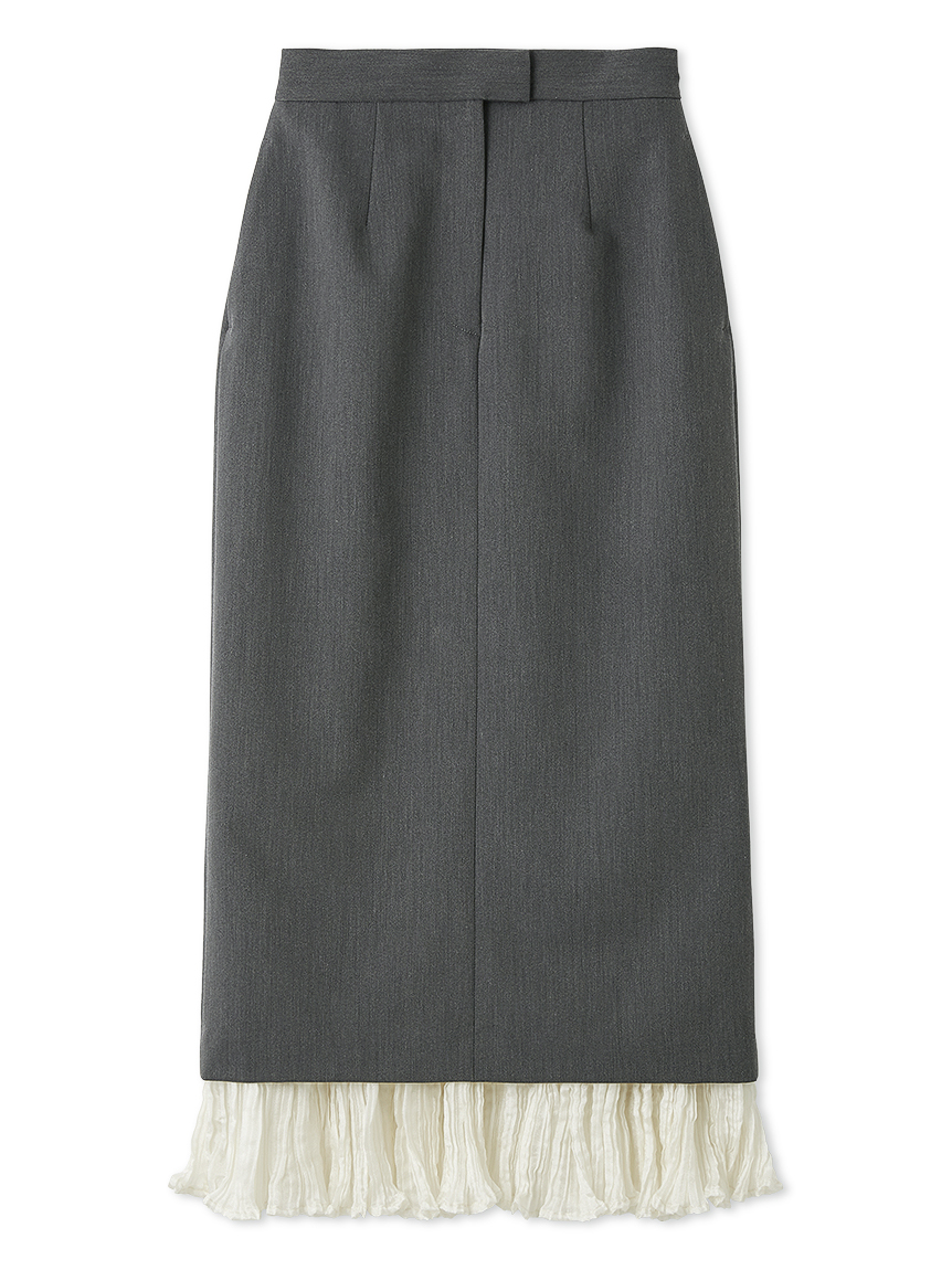 新品 スナイデル プリーツドッキングナロースカート グレー SNIDEL（スナイデル） スカート プリーツドッキングナロースカート