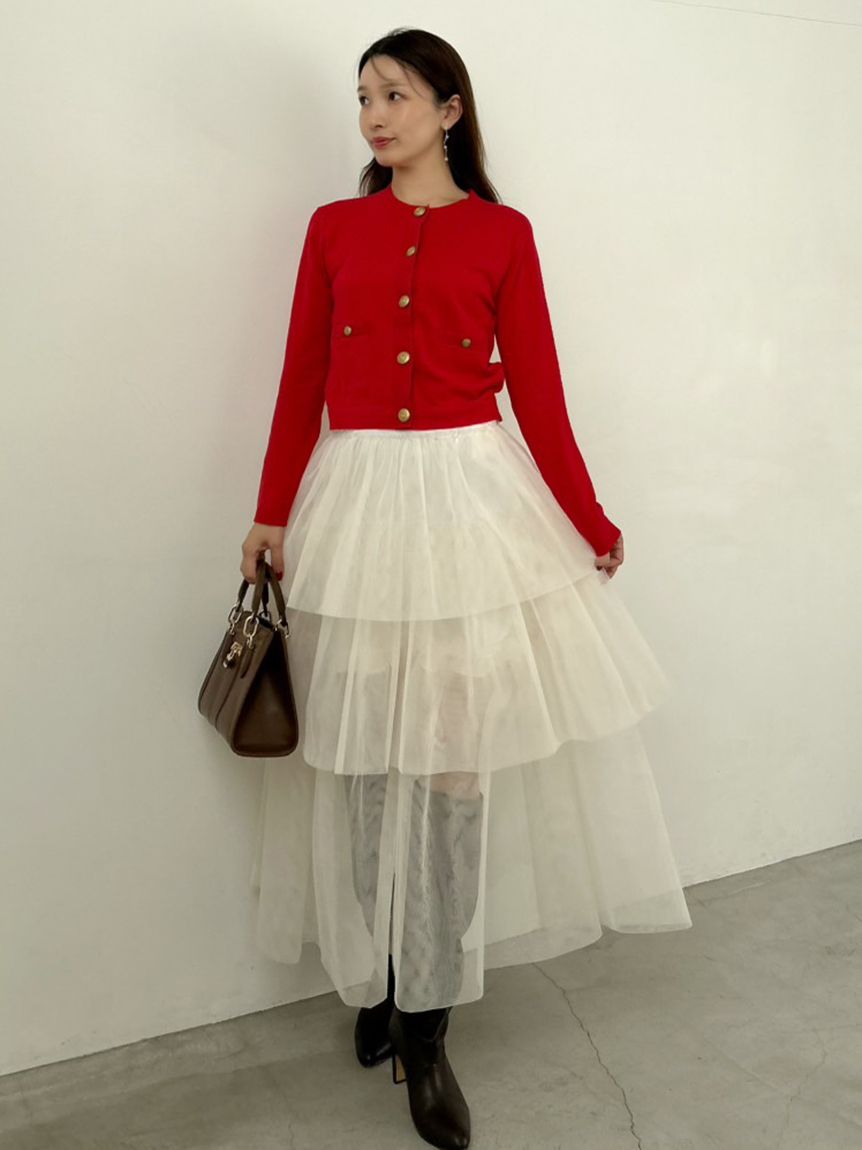 スナイデル　チュールパニエスカート チュールパニエスカート(ロングスカート)｜スカート｜SNIDEL