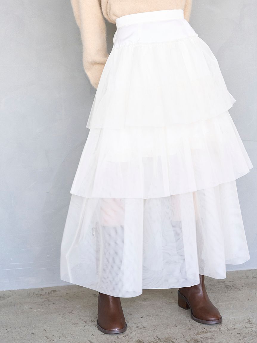 チュールパニエスカート(ロングスカート)｜スカート｜SNIDEL