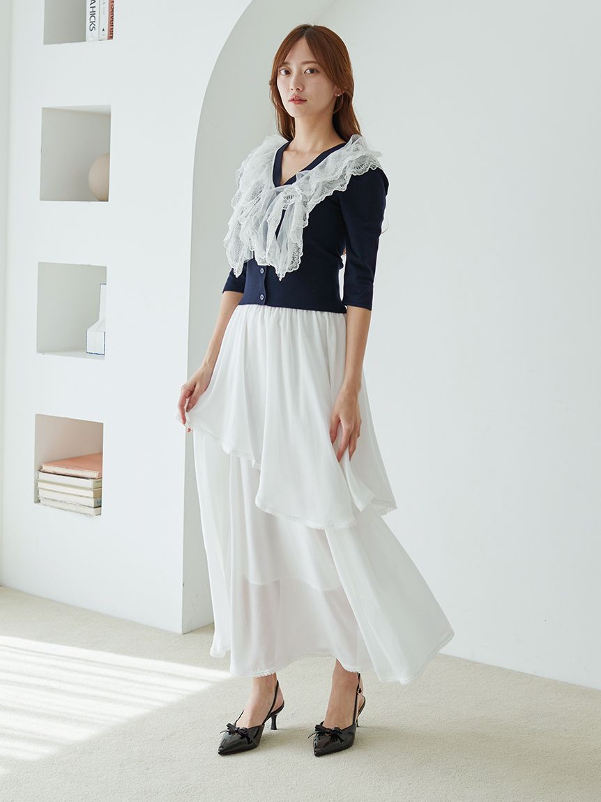 【完売品】SNIDEL♡Sustainableバリエーションティアードスカート Sustainableバリエーションティアードスカート(ロングスカート