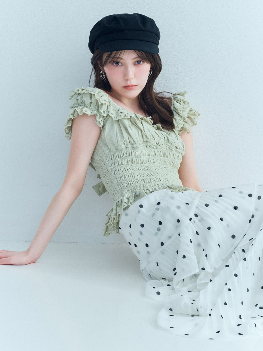 Sustainableプリーツティアードスカート(ロングスカート)｜スカート