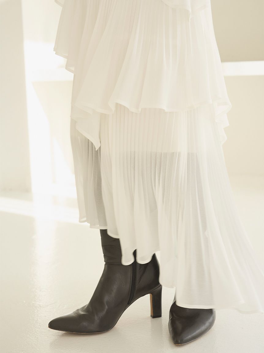 Sustainableプリーツティアードスカート(ロングスカート)｜スカート