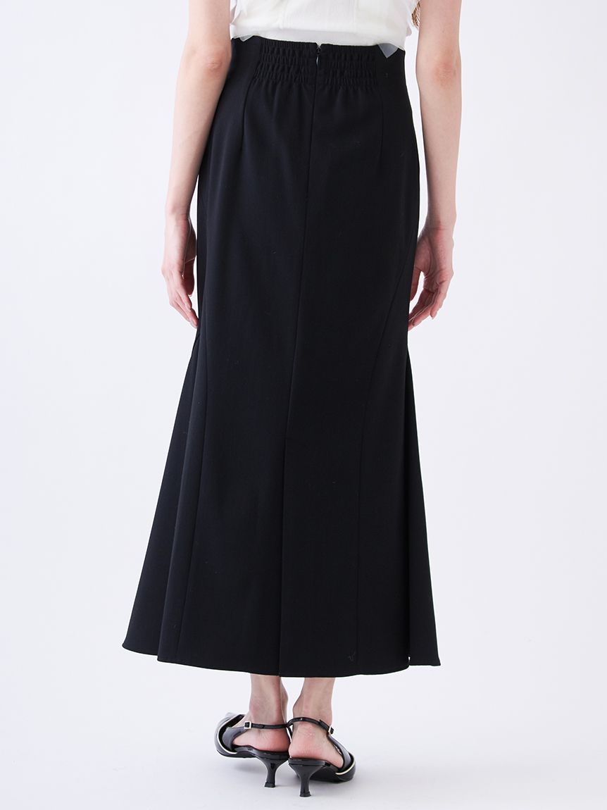 【美品】ベルテッドマーメイドスカート SNIDEL 0 BLK 黒 Sustainableドレープマーメイドスカート(ロングスカート)｜スカート