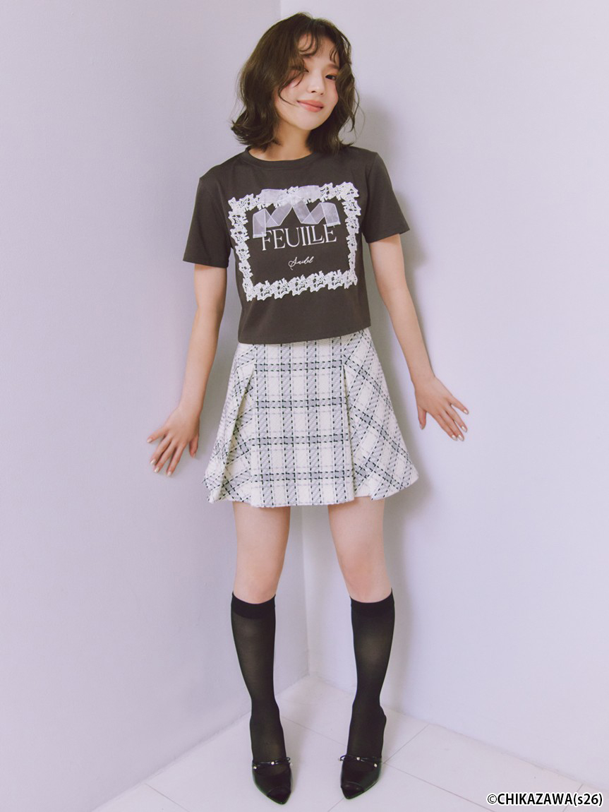 販路限定サイズあり】ロービングチェックミニスカート(ミニスカート