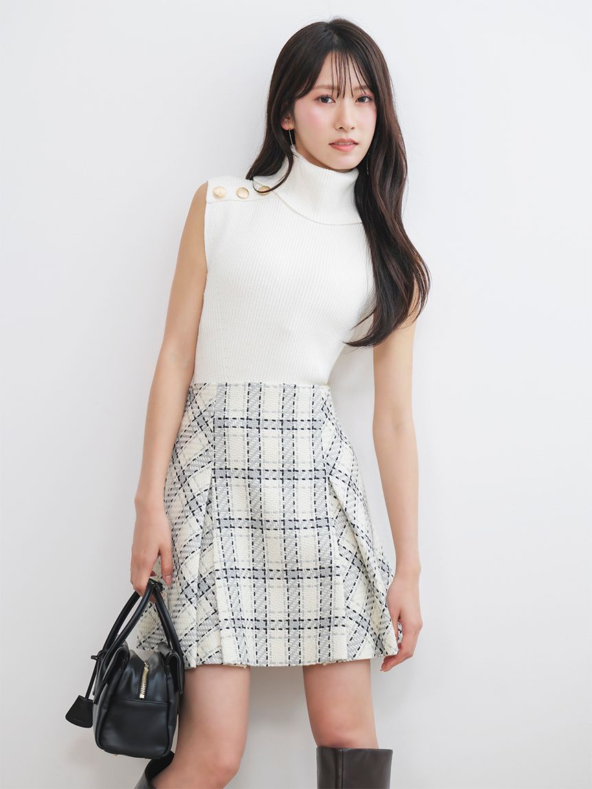 販路限定サイズあり】ロービングチェックミニスカート(ミニスカート