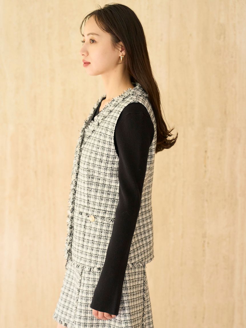 ツイードジレ(ベスト・ジレ)｜アウター｜SNIDEL(スナイデル)の通販