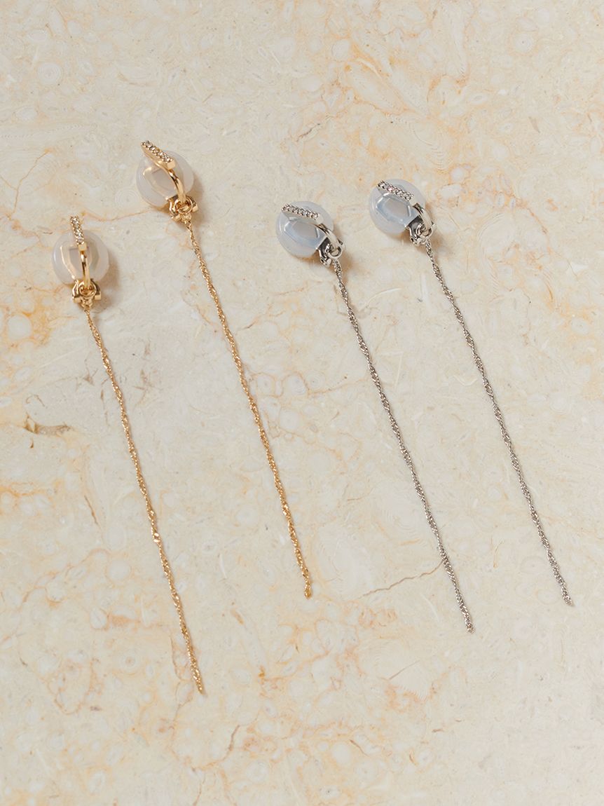 ツイストチェーンイヤリング(ピアス・イヤリング)｜アクセサリー