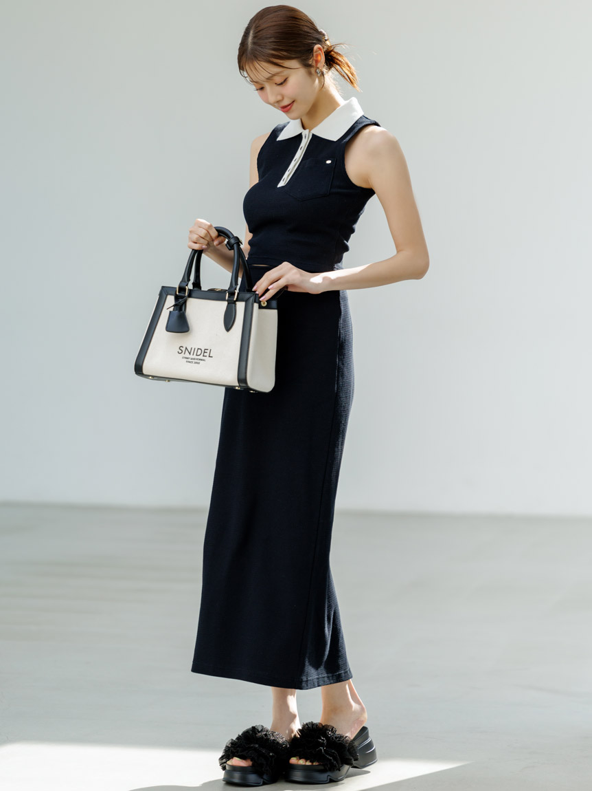 【SNIDEL】スナイデル　美品　ハンドバッグ　キャンバスロゴバッグ キャンバスロゴバッグ(ハンドバッグ)｜バッグ｜SNIDEL