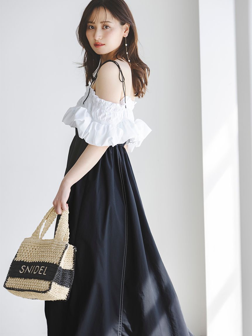 未開封♥️新作新品⭐️SNIDEL スナイデル 柄編みロゴトートバッグ✨IVR 柄編みロゴトートバッグ(トートバッグ)｜バッグ｜SNIDEL