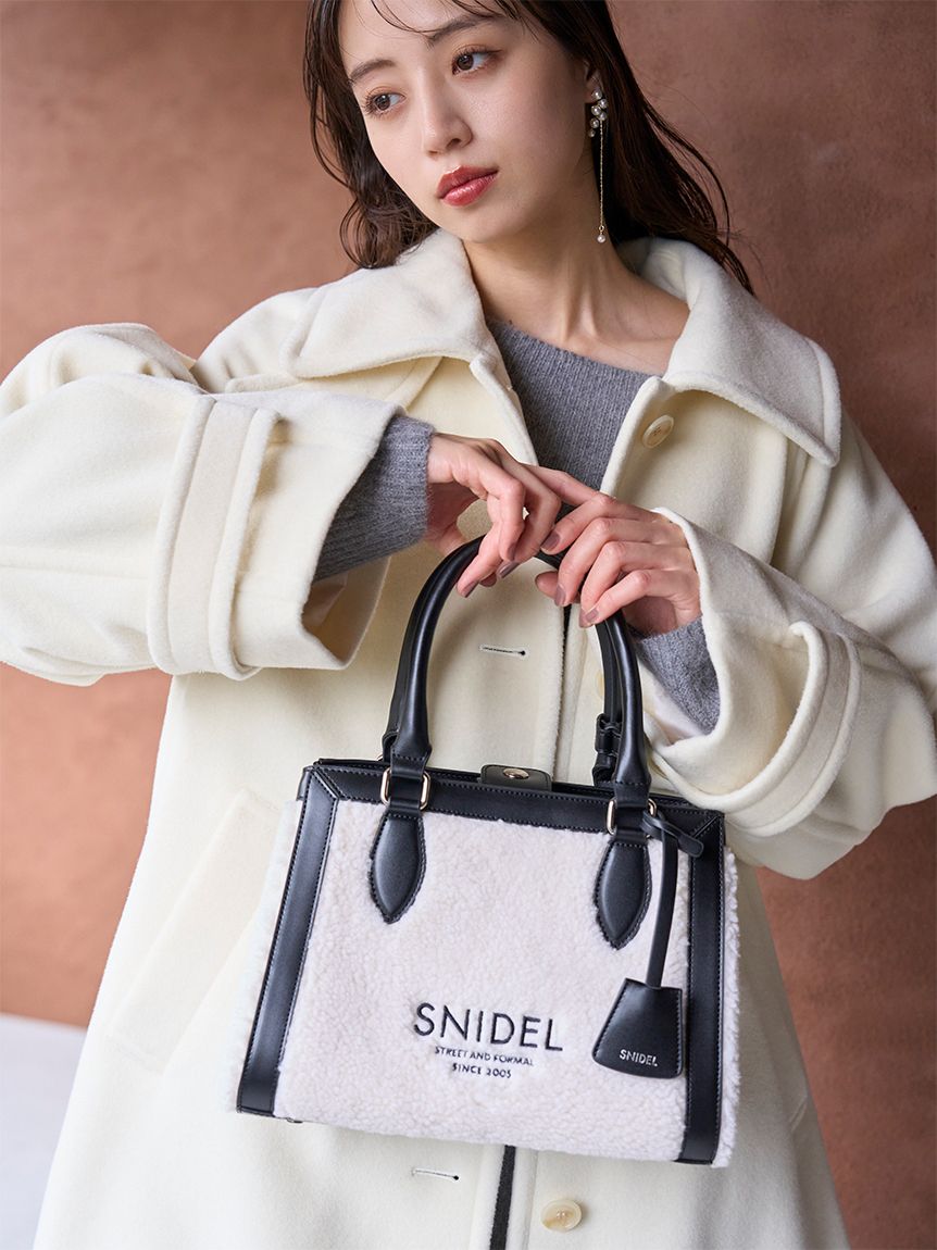 SNIDEL・バッグ スナイデル SNIDEL フリルキルティングロゴバッグ （BLK