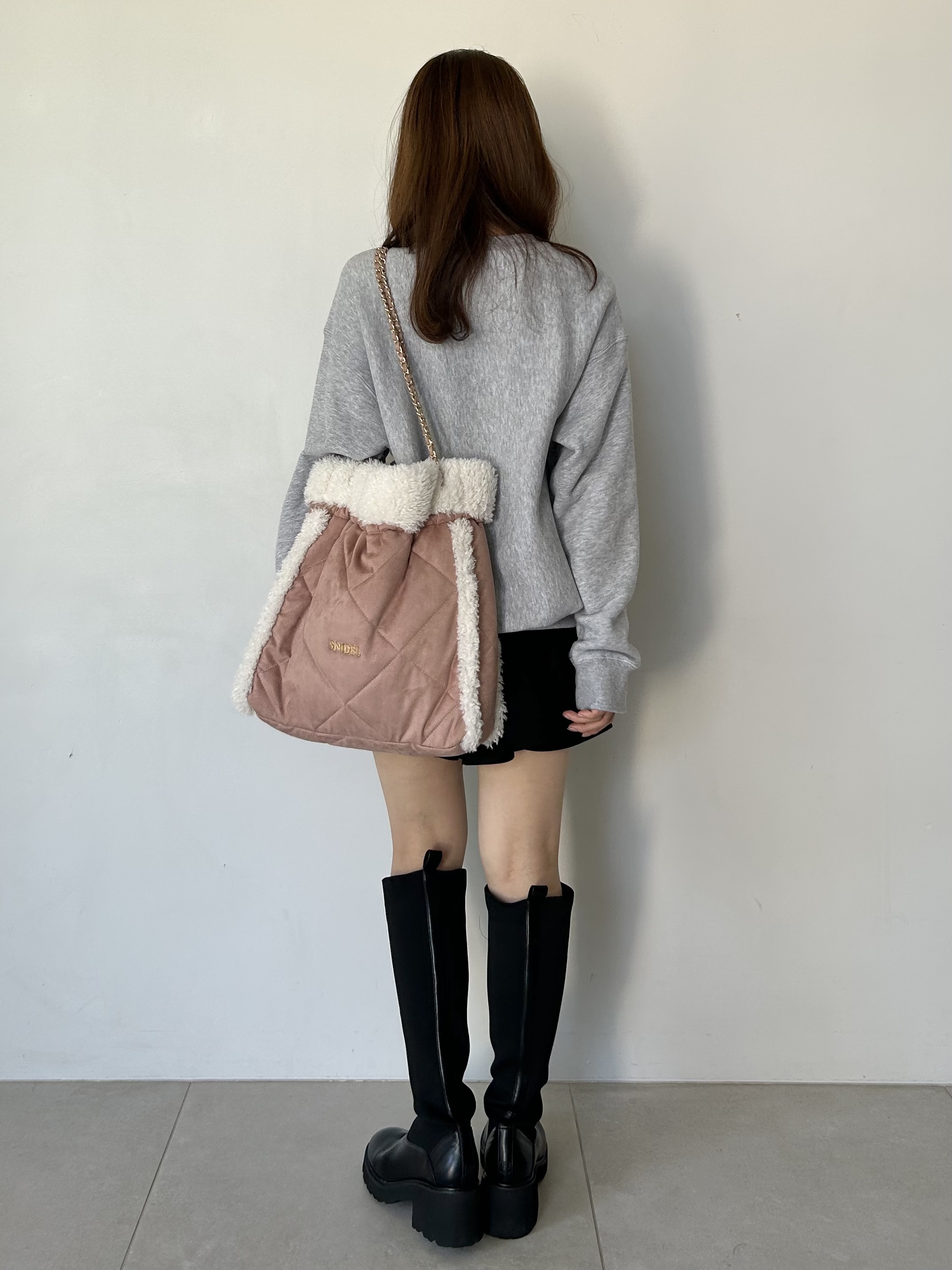 WEB限定/ボアコレクション】キルティングチェーンバッグ