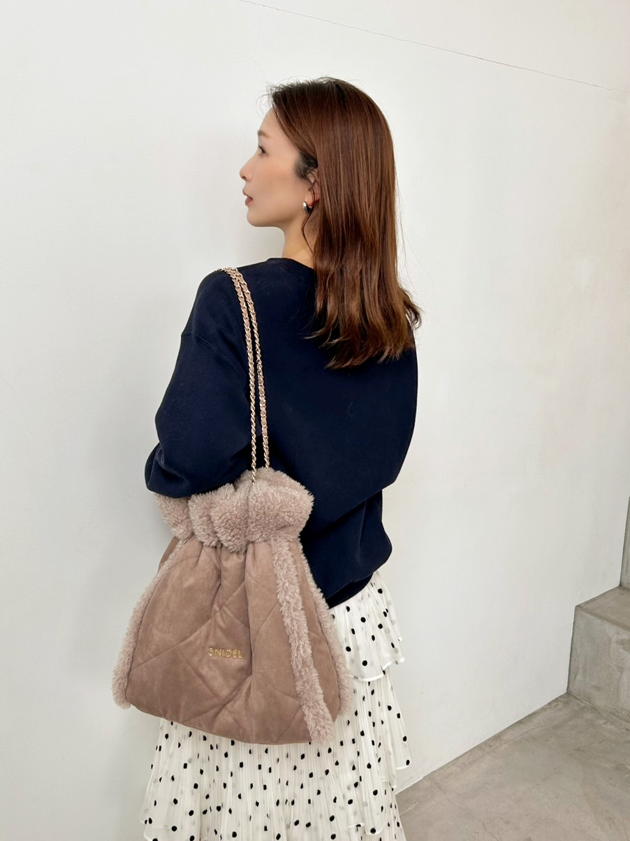 WEB限定/ボアコレクション】キルティングチェーンバッグ