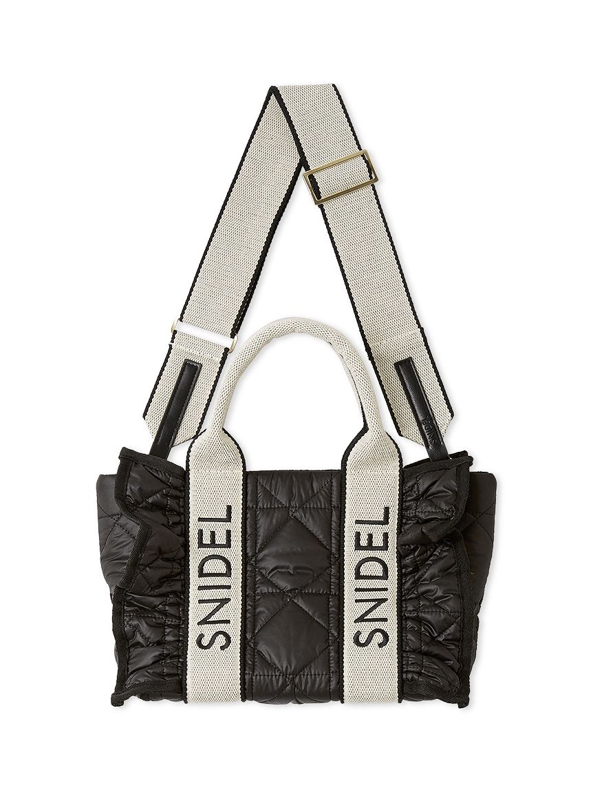 美品】SNIDEL スナイデル ロゴ 2way フリル ショルダー トートバッグ