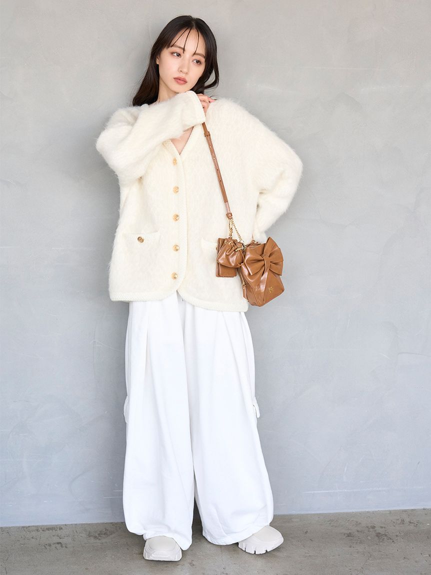 リボンショルダーバッグ サマンサベガ SAMANTHAVEGA キルティングアクセントリボン