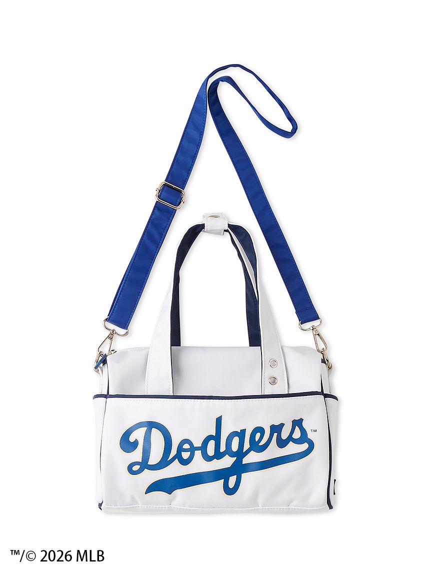 新作snidel♡白ミニボストンショルダ MLB】チームロゴプリントミニボストン(ショルダーバッグ)｜バッグ