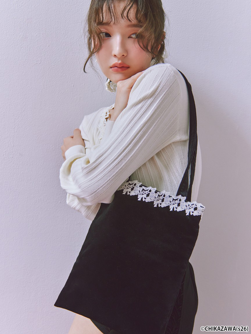 SNIDEL×近沢レース店】ベロアトートバッグ(トートバッグ)｜バッグ