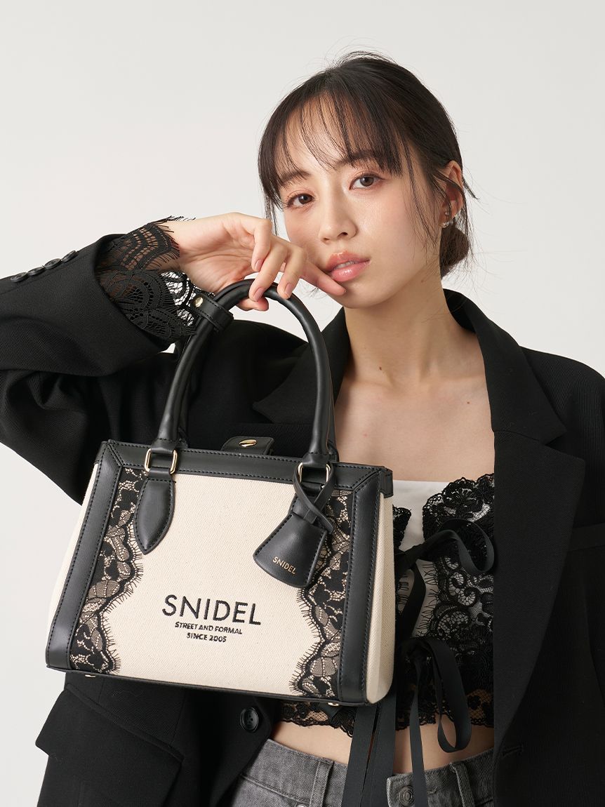 レースロゴバッグ(ハンドバッグ)｜バッグ｜SNIDEL(スナイデル)の通販