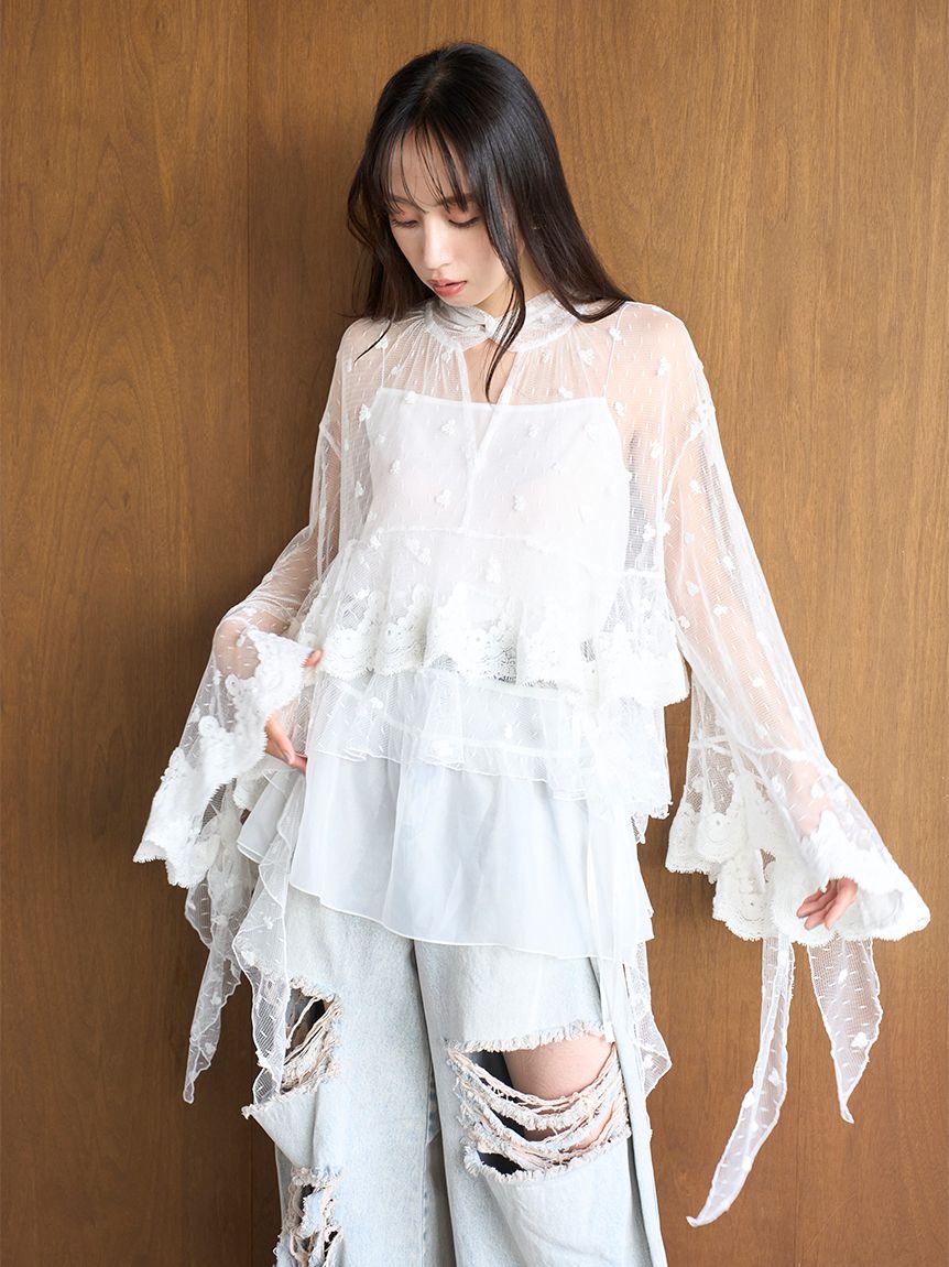 SNIDEL 今季完売パールチュールベレー 新品タグ付き白ホワイト シアーティペット(ベルト)｜アクセサリー｜SNIDEL(スナイデル)の通販