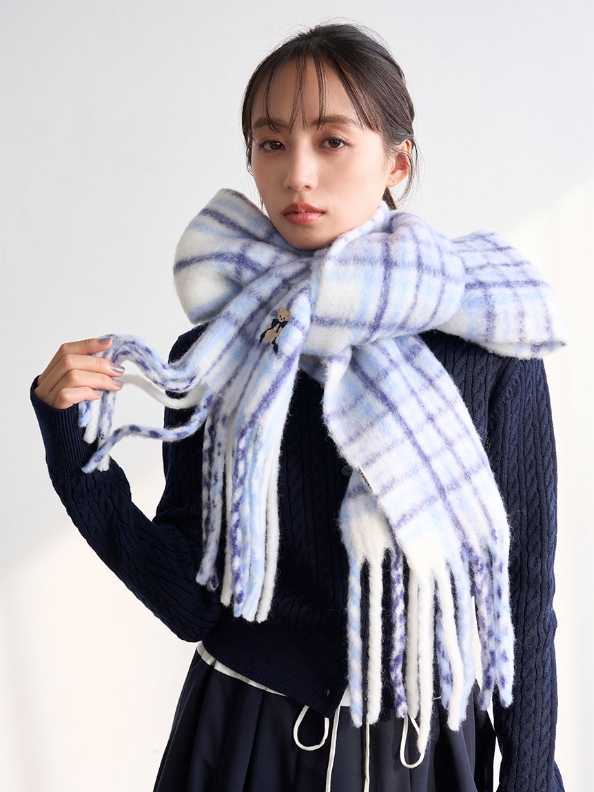 完売色♥️未開封✨新作✨SNIDEL スナイデル リボンベアーマフラー リボンベアーマフラー(ストール・スカーフ)｜アクセサリー｜SNIDEL