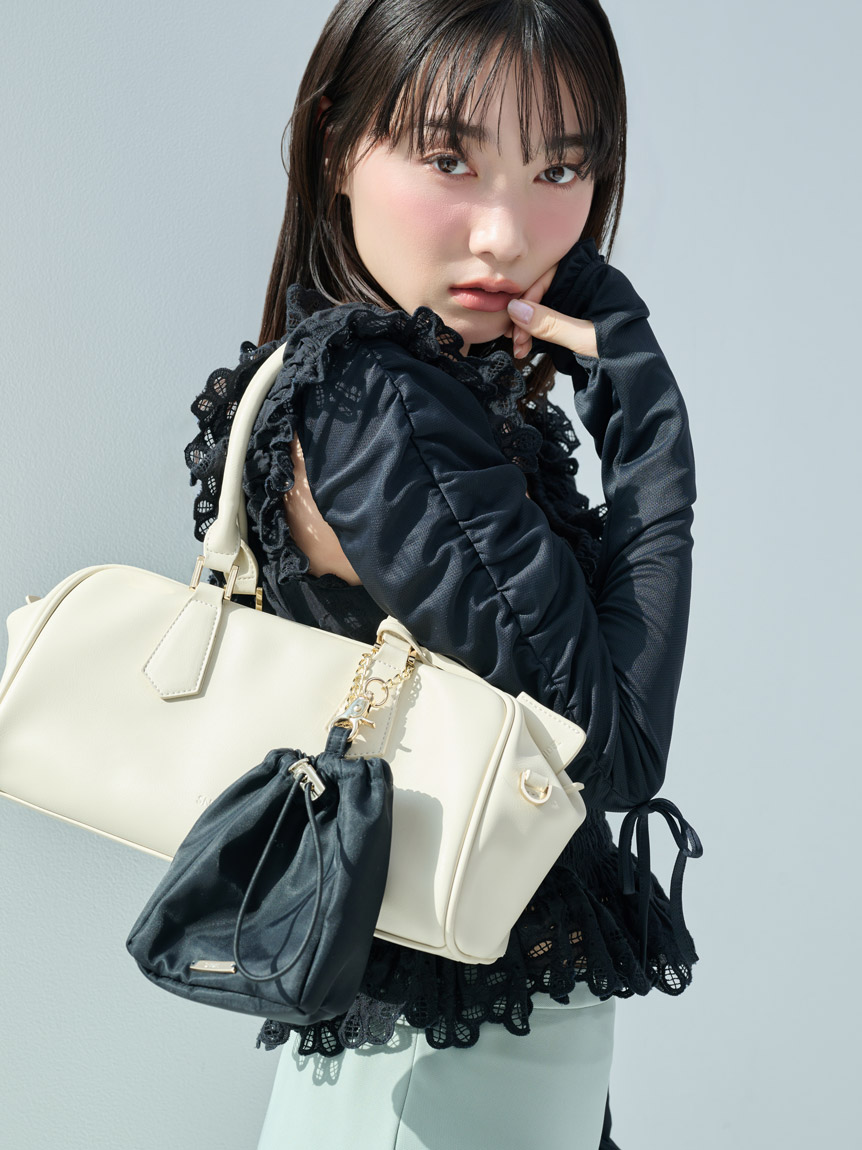 snidel ポーチチャーム付きUVカットアームカバー ライトピンク LUMISHADE】【MASH STORE/楽天ファッション限定】ポーチチャーム付きUV