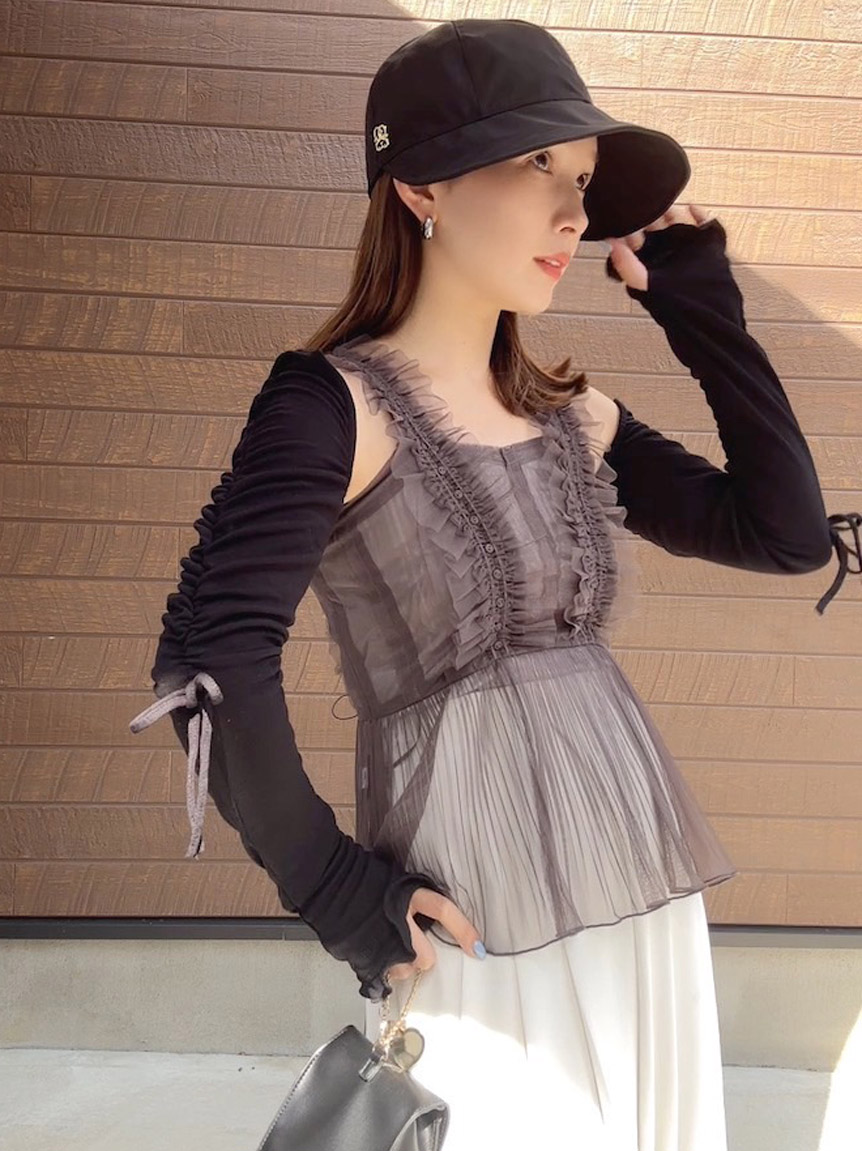MASH STORE/一部販路限定】UVカットワイドキャップ/ハンド