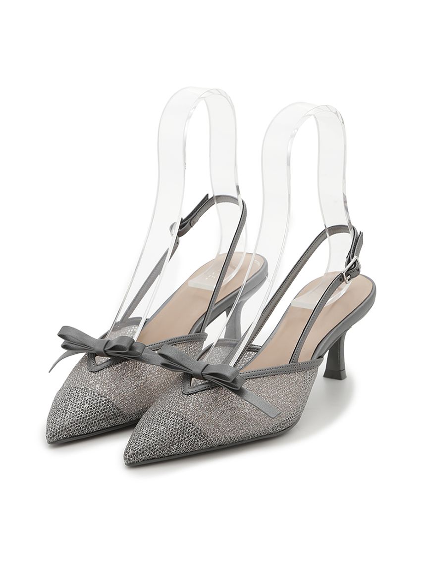 スナイデル　リボンパンプス　25AW(箱あり) スナイデル SNIDEL リボンパンプス （BUR） - ファッション通販