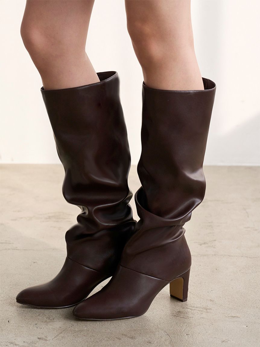 903【新品】SNIDEL スナイデル ロングブーツ サイドジップ 黒 L 903【新品】SNIDEL スナイデル ロングブーツ サイドジップ 黒 L 903