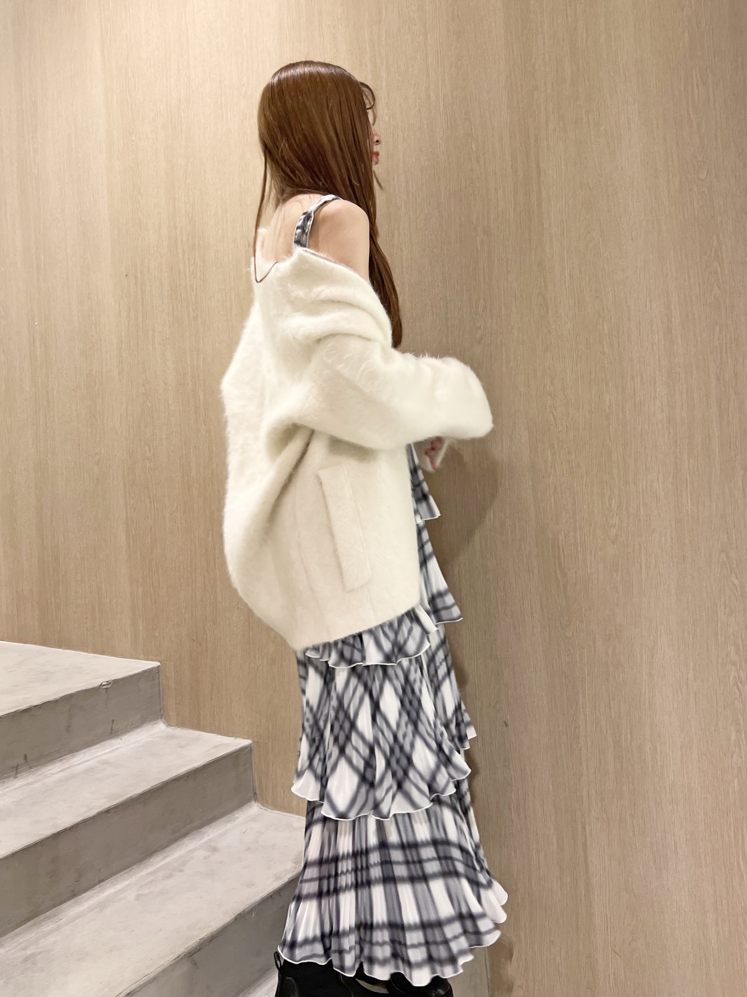 アルパカシャギージップコート(ブルゾン)｜アウター｜SNIDEL