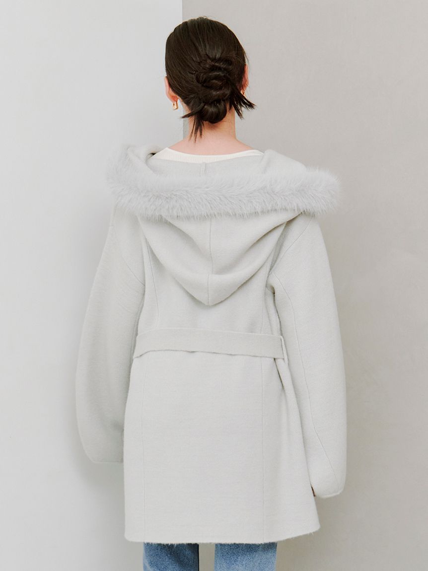 ファーフードニットコート(コート)｜アウター｜SNIDEL(スナイデル)の