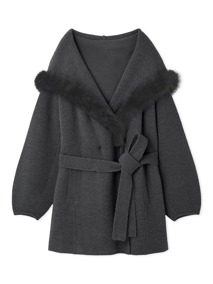 ファーフードニットコート(コート)｜アウター｜SNIDEL(スナイデル)の