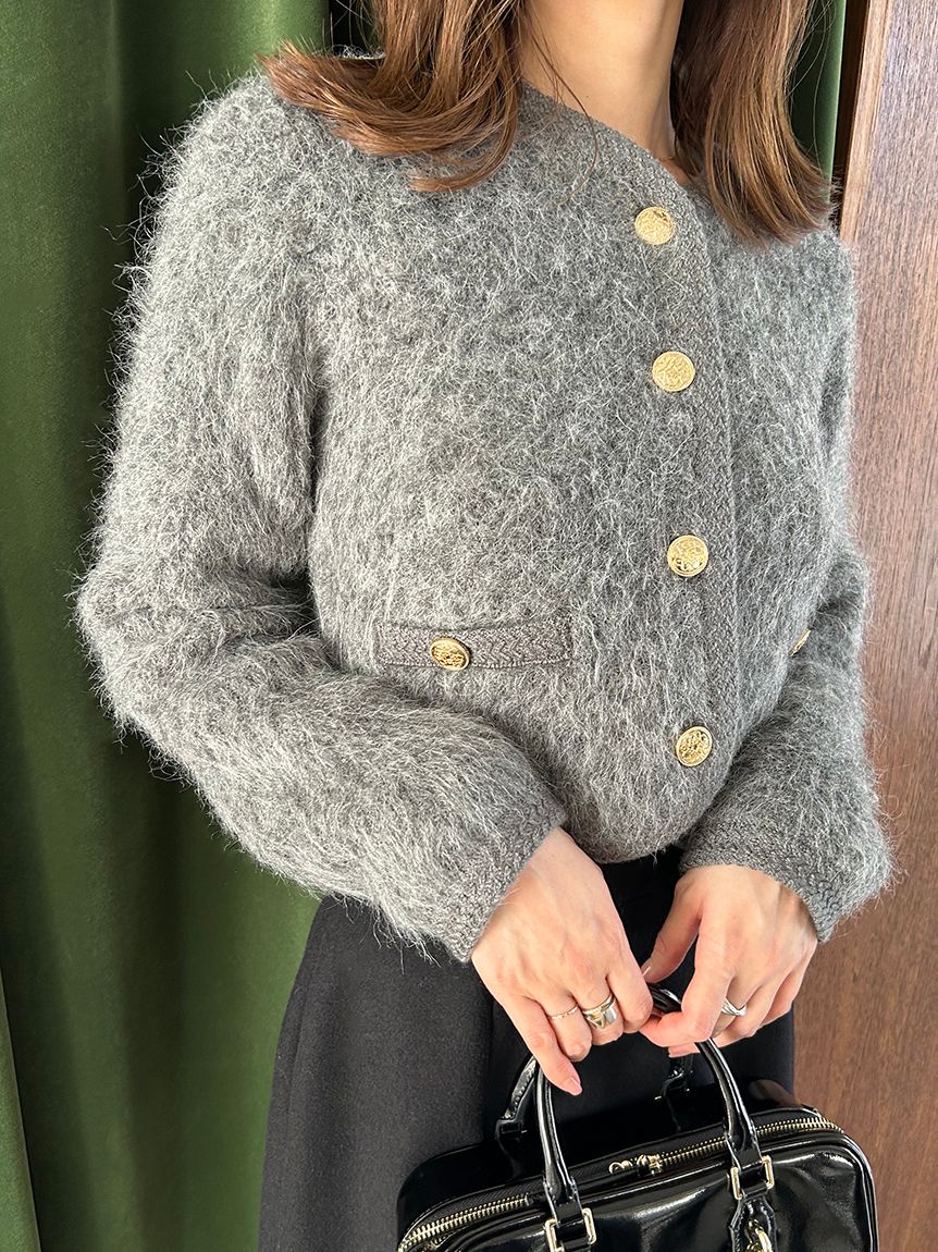 ファーライクフリルニットジャケット(ジャケット)｜アウター｜SNIDEL