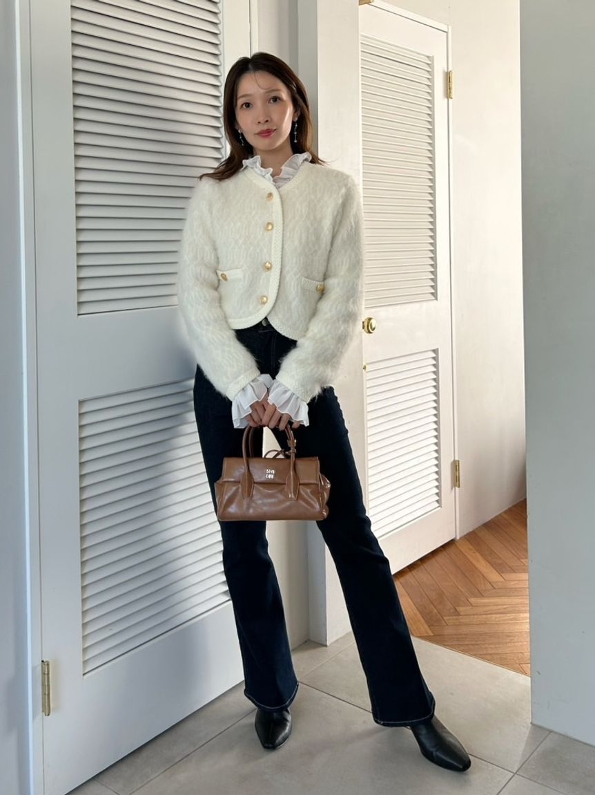 ファーライクフリルニットジャケット(ジャケット)｜アウター｜SNIDEL